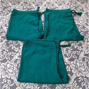 Cherokee Workwear Scrub Pants Men's M 4100 SGRW Drawstring Surgical Green Lot/3
